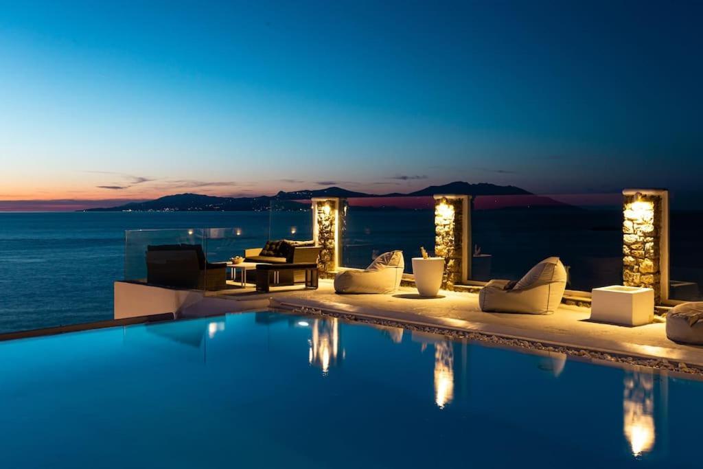 Mykonos Sea View Luxury Villa By Calypso Sunset Villas Mykonos Town 외부 사진