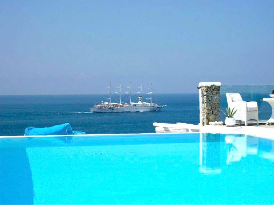 Mykonos Sea View Luxury Villa By Calypso Sunset Villas Mykonos Town 외부 사진