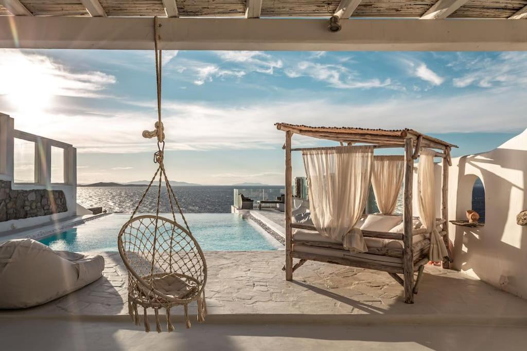 Mykonos Sea View Luxury Villa By Calypso Sunset Villas Mykonos Town 외부 사진