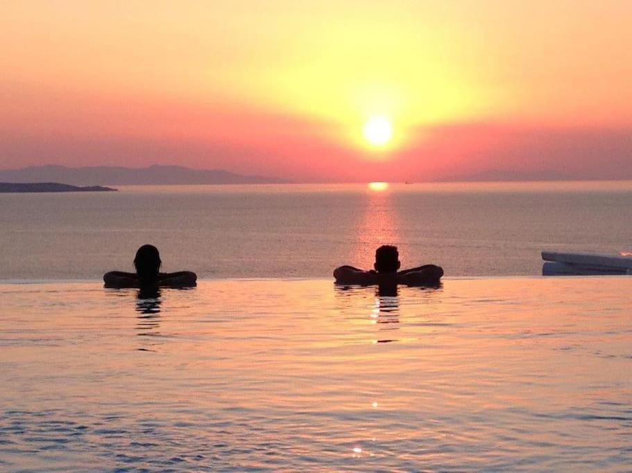 Mykonos Sea View Luxury Villa By Calypso Sunset Villas Mykonos Town 외부 사진