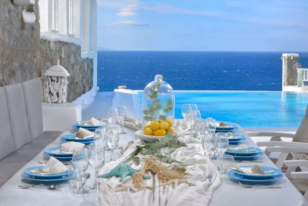 Mykonos Sea View Luxury Villa By Calypso Sunset Villas Mykonos Town 외부 사진