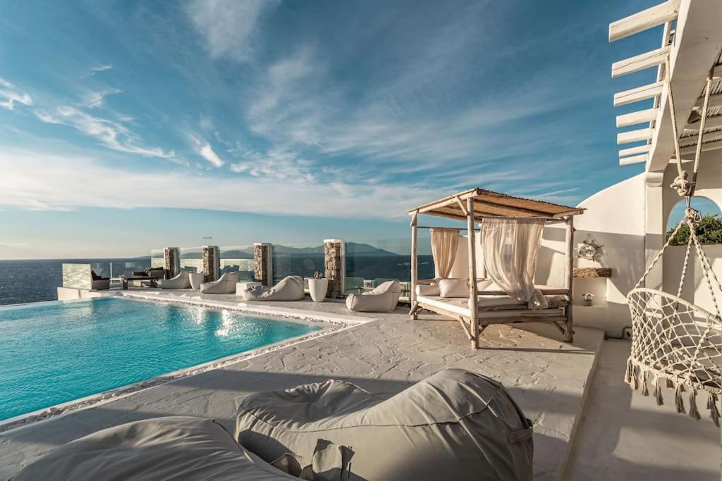 Mykonos Sea View Luxury Villa By Calypso Sunset Villas Mykonos Town 외부 사진
