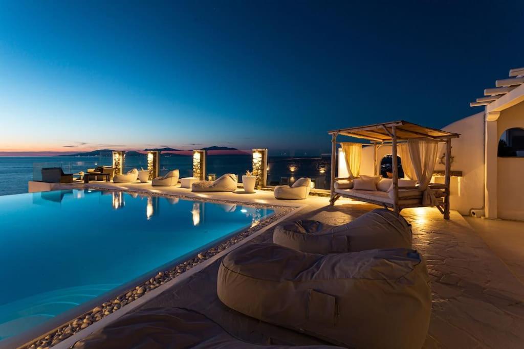 Mykonos Sea View Luxury Villa By Calypso Sunset Villas Mykonos Town 외부 사진