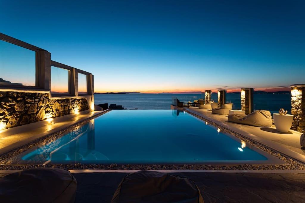 Mykonos Sea View Luxury Villa By Calypso Sunset Villas Mykonos Town 외부 사진