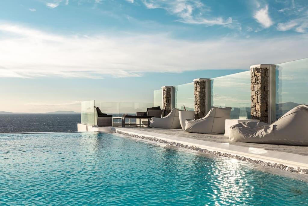 Mykonos Sea View Luxury Villa By Calypso Sunset Villas Mykonos Town 외부 사진